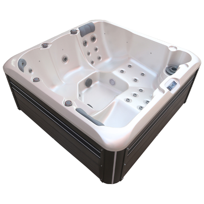 5 Orang Whirlpool Massage Hot Tub Outdoor Spa Tub Dengan Lampu LED Berwarna-warni