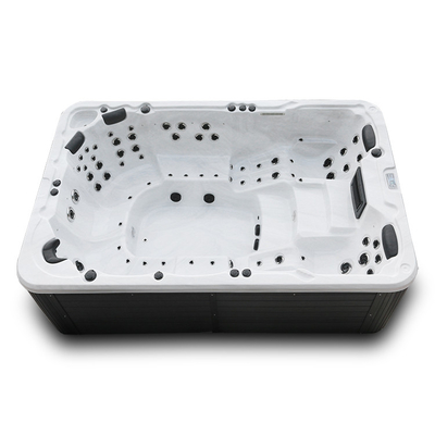 Mewah 10 Orang Kolam Renang Akrilik Kolam Renang Spa Kolam Air Panas Dengan LED
