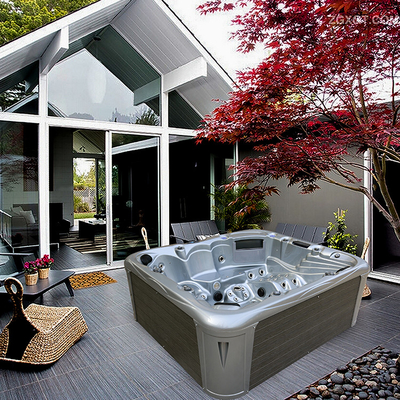 Bathtub Luar Ruangan Akrilik Bathtub Pijat Pusaran Air Untuk 6 Orang