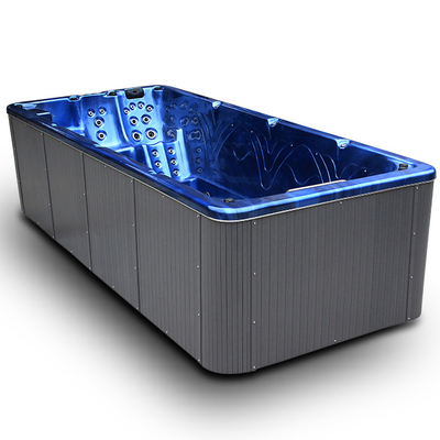 Luxury 8 Orang Akrilik Whirlpool Kolam Renang Tak Berujung Pijat Luar Ruangan Spa Berenang