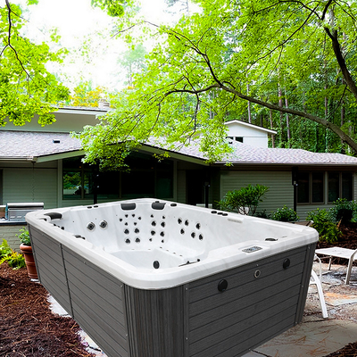 Acrylic Outdoor Swim Spa Pool Tak Berujung Kolam Renang Jacuzzi Outdoor SPA