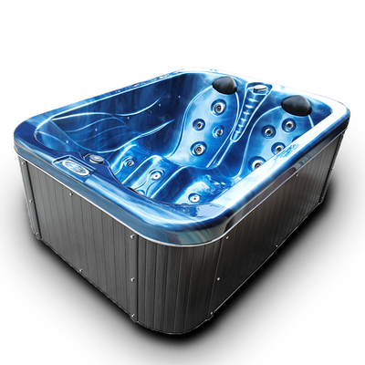 Hot Tub Spa Pusaran Air Luar Ruangan Gaya Baru Dengan Lounge yang Dapat Dibalik