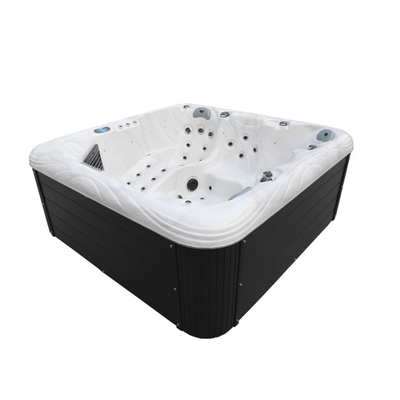 Outdoor Air Jets Massage Hot Tubs Whirlpool Waterfall Spa Dengan 3 Kursi 2 Lounge