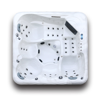 Outdoor Air Jets Massage Hot Tubs Whirlpool Waterfall Spa Dengan 3 Kursi 2 Lounge