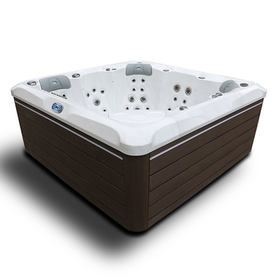 Spa Kolam Air Panas Luar Ruangan Deluxe untuk 5 Orang Dengan Pencahayaan Premium Dan Air Terjun Backlit