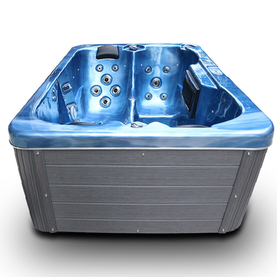 3 Orang Bathtub Pijat Akrilik 1800L Kolam Air Panas Whirlpool Luar Ruangan