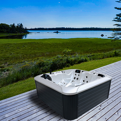 M-780D 5 Orang Hot Tub Acrylic Marmer Putih Sistem Kontrol Balboa Bathtub Pijat Whirlpool
