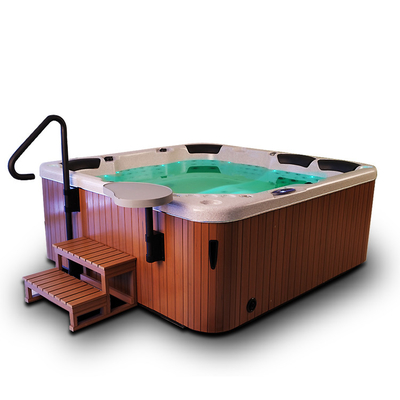 6 Orang Acrylic Freestanding Massage Hot Tub Outdoor Whirlpool Spa Bathtub Dengan 3 Kursi &amp; 3 Kursi