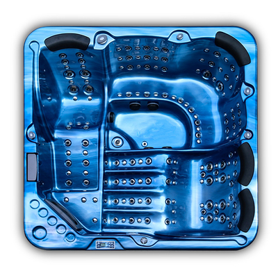 6 Orang Acrylic Freestanding Massage Hot Tub Outdoor Whirlpool Spa Bathtub Dengan 3 Kursi &amp; 3 Kursi