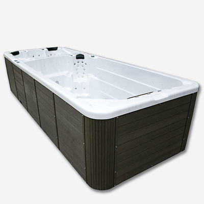 Luxury Rectangular 2 * 3KW Swimming Spa Pool ISO Outdoor 10 Orang Whirlpool Hot Tub
