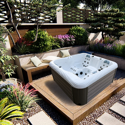 4 Kursi Outdoor Perendaman Bak Mandi Air Panas Spa Dengan Bluetooth Nirkabel
