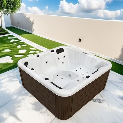 OEM Spa Factory 5 Orang Pijat Whirlpool Jacuzzi Outdoor Hot Tub dengan Sistem Pembersihan Otomatis