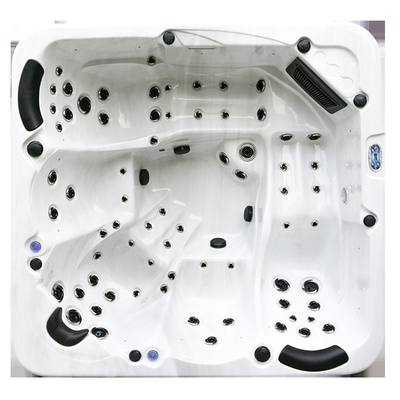 6 Orang Air Jet Whirlpool Massage Outdoor Hot Tub Dengan Pompa Hidroterapi